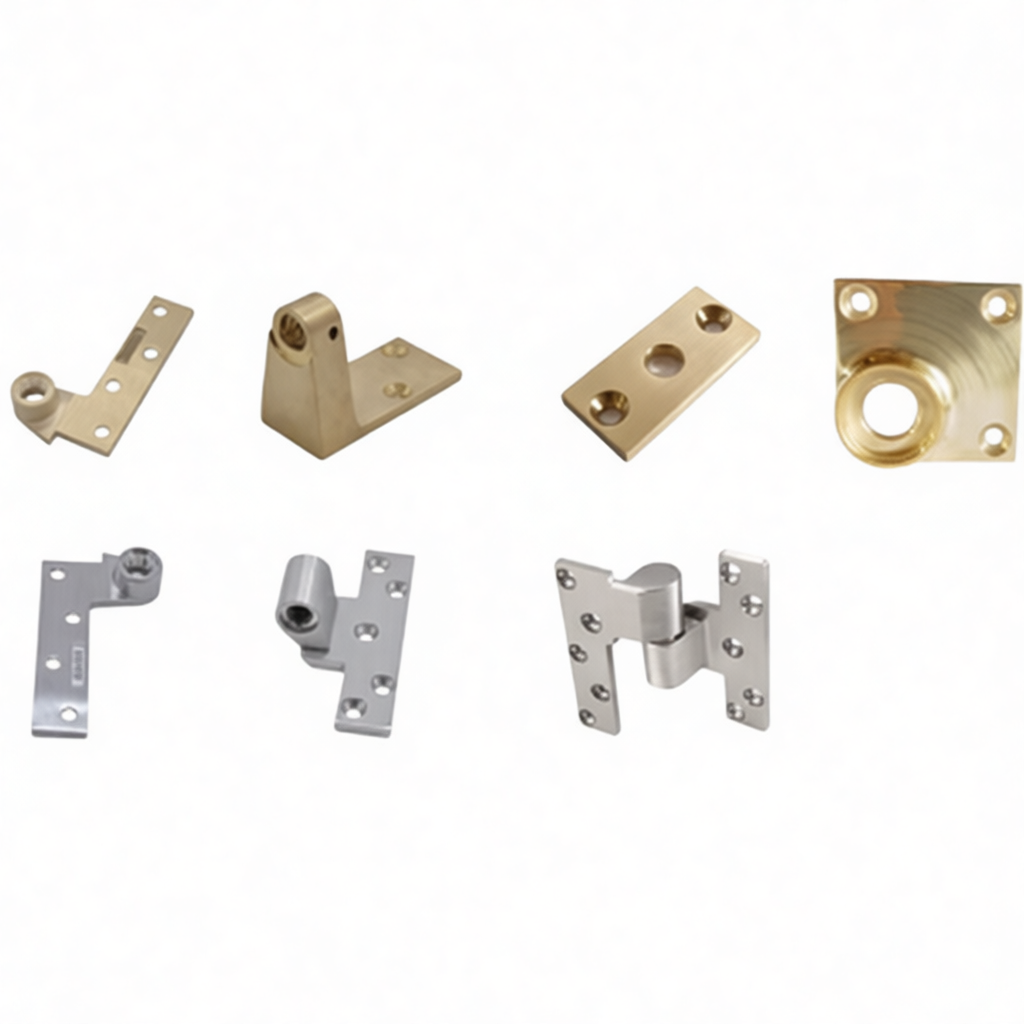 Industrial machinery precision parts, large metal components, clear surface processing texture, reflecting load-bearing capacity and durability